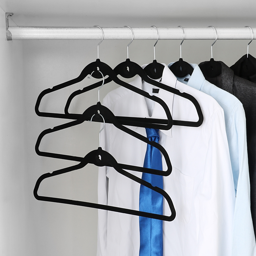 TEMU 100pcs Hangers, Cascading Velvet Hangers With Non-slip Flocked Surface, Hook, Suit Hangers For Closet Organization And Space Saving, Halloween Furniture, Halloween Gift