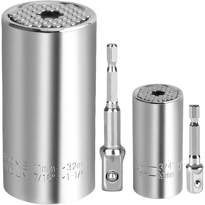 socket set 11 32mm multi function universal socket tool with drill adapter unscrew any   for dad husband boyfriend men fathers day present 2pcs set