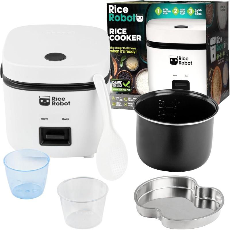 TEMU Rice Robot Rice Cooker 4.5 Cups Cooked Electric Mini Rice Maker Pot Small 1.2 Qt Steamer Cooker