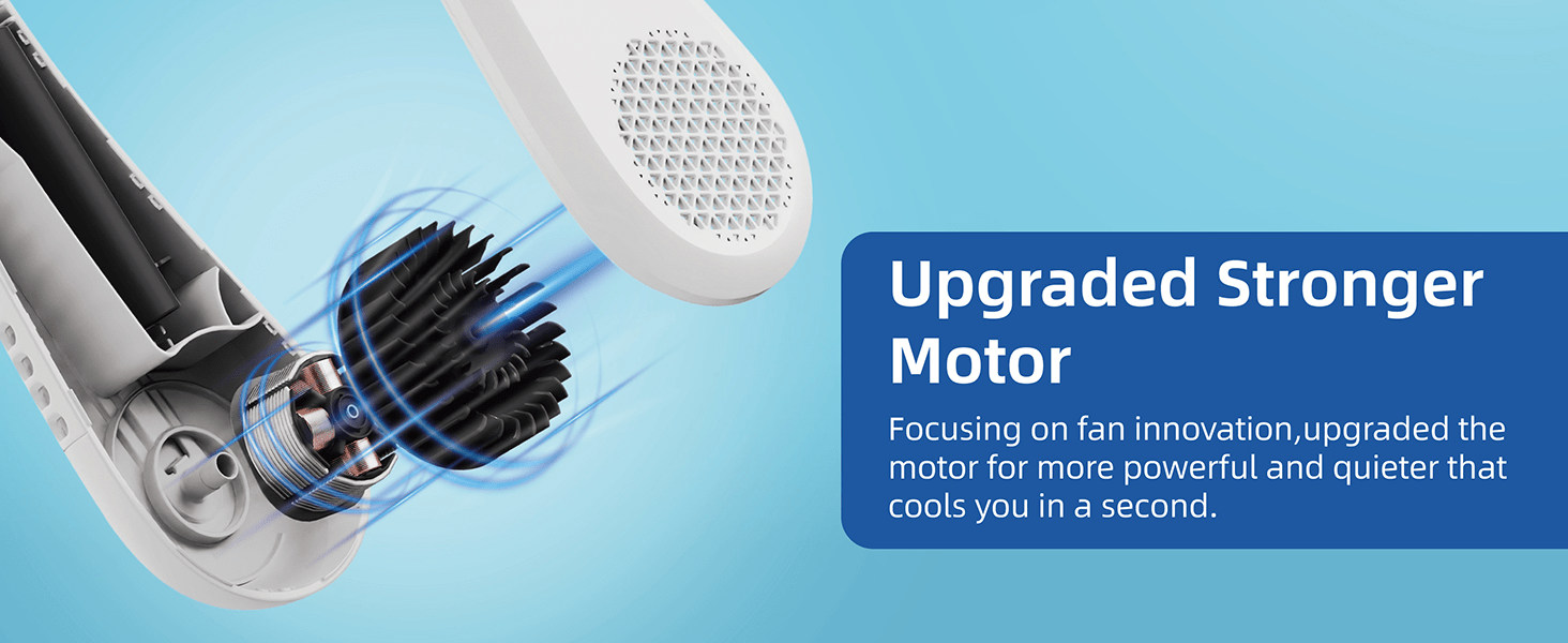 便携式颈扇 5200mah 免提无叶风扇 冷却便携式风扇 3 360 气流个人可穿戴风扇适用于旅行户外室内白色详情 1