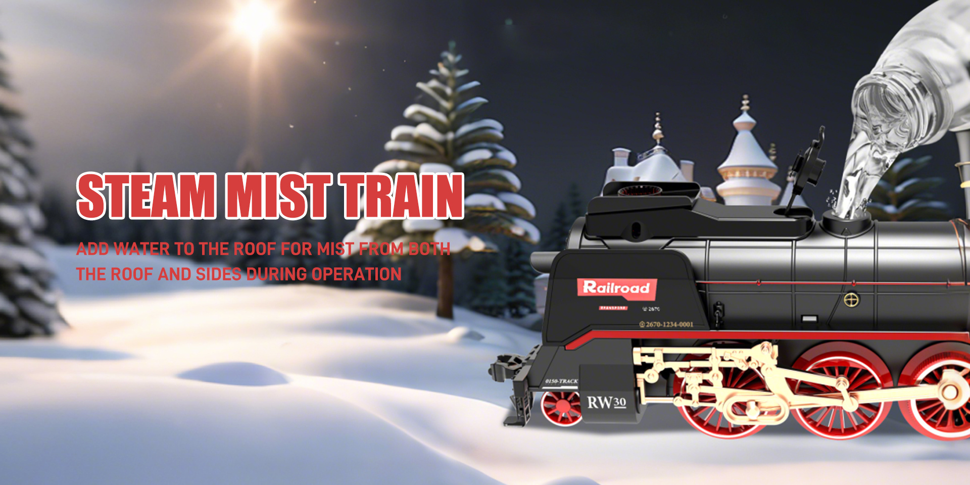 Remote Control Train Truck Track Set for Boys' Toy Cars, Train Toy Cars with Smoke, Lights & Sound, Toy Train Steam Locomotive with Carriages, Tracks & Bridge, Model Trains for Ages 3+, Perfect Holiday Gift