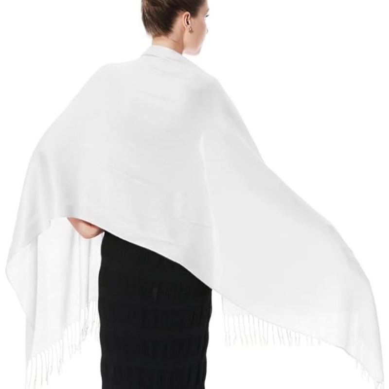 TEMU Women Plain Solid Colors Large Soft Silky Pashmina Shawl Wrap Scarf