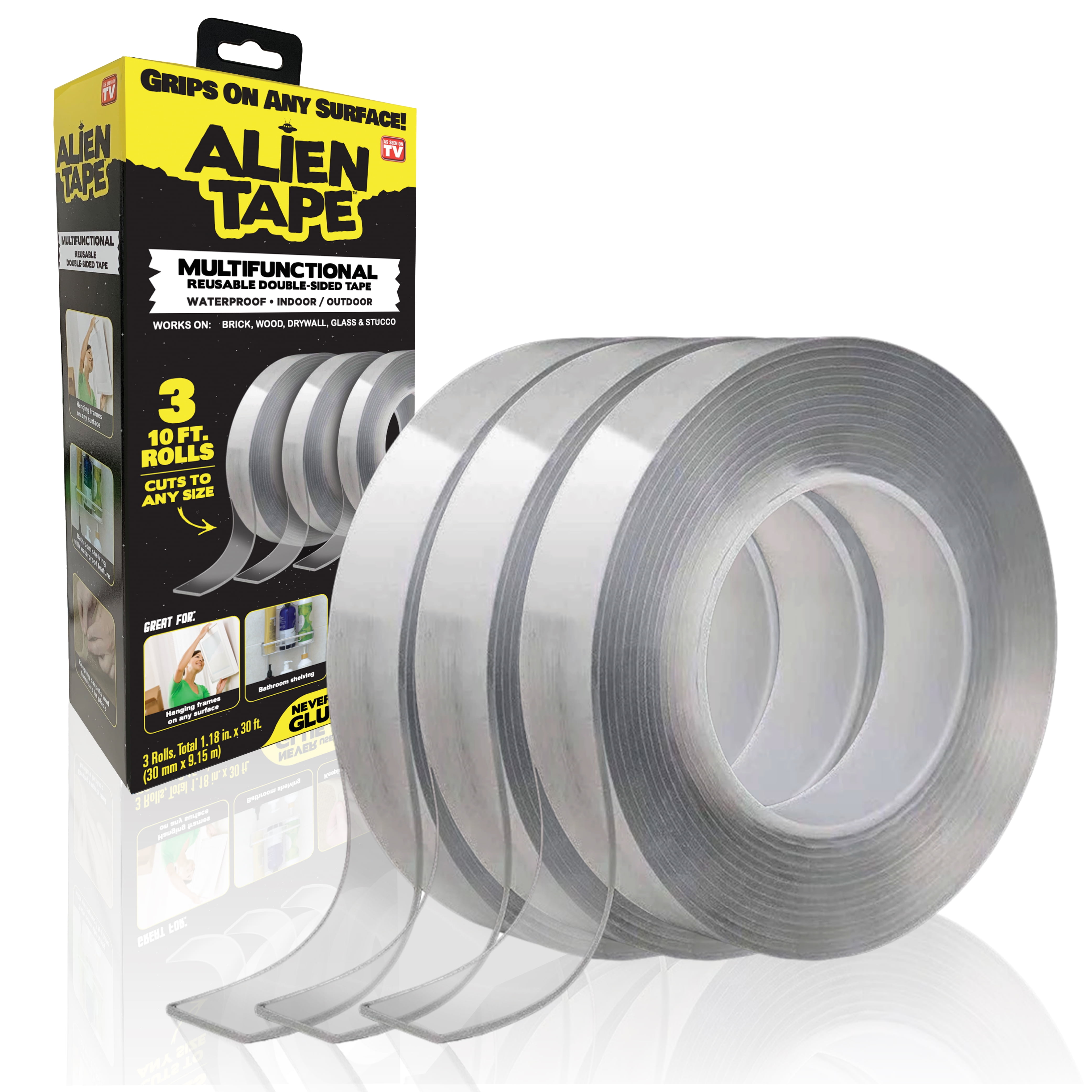 TEMU Double Sided Mounting Tape 3 Rolls Heavy Duty Nano 2 Sided Clear 1.18 10 Ft