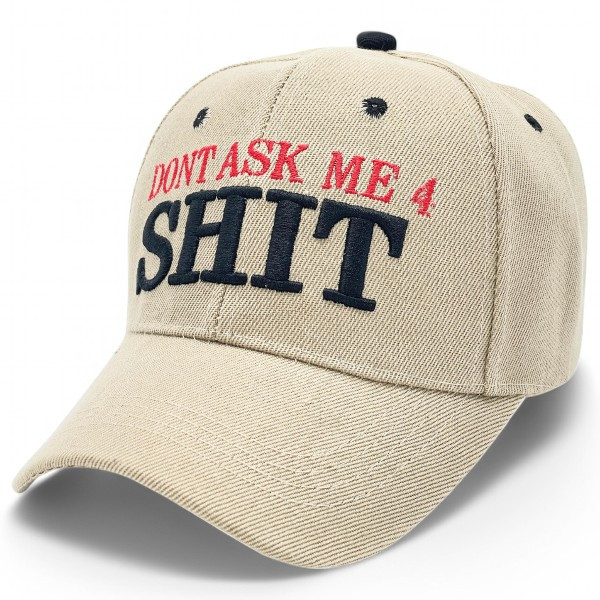 别问我那些废话 有趣的棒球帽 独特的刺绣棒球帽 可调节，具有防紫外线功能 适合美国人，非常适合户外活动 休闲时展现你的个性 商品详情 0