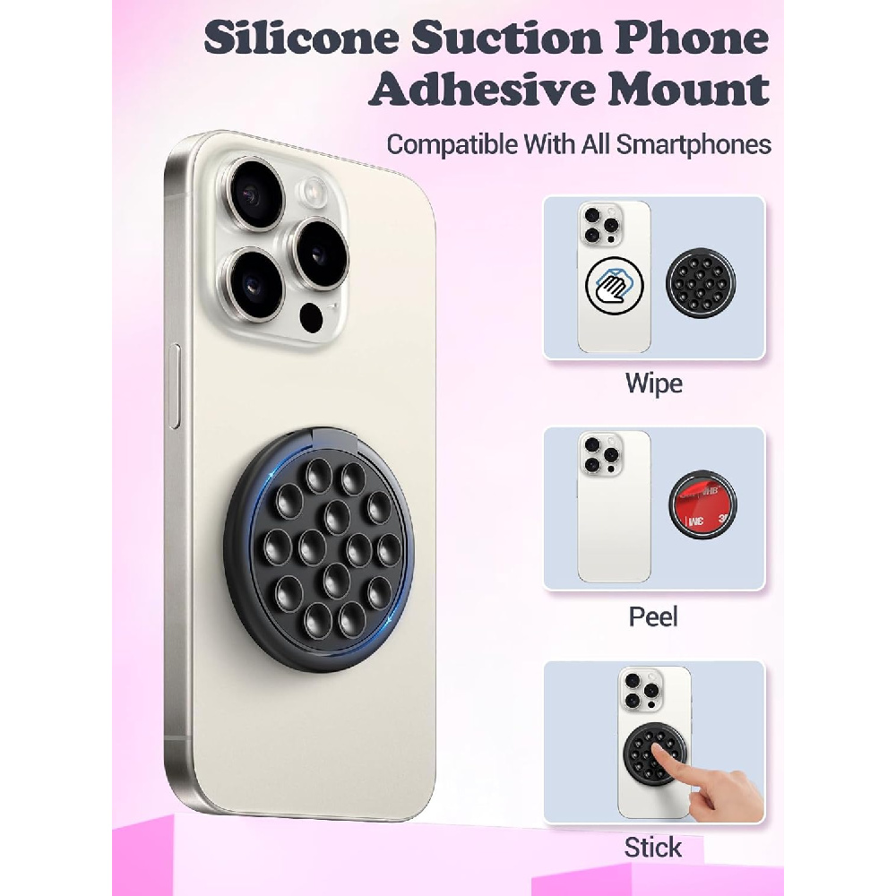 silicone suction cup phone case mount double sided sticky - Temu