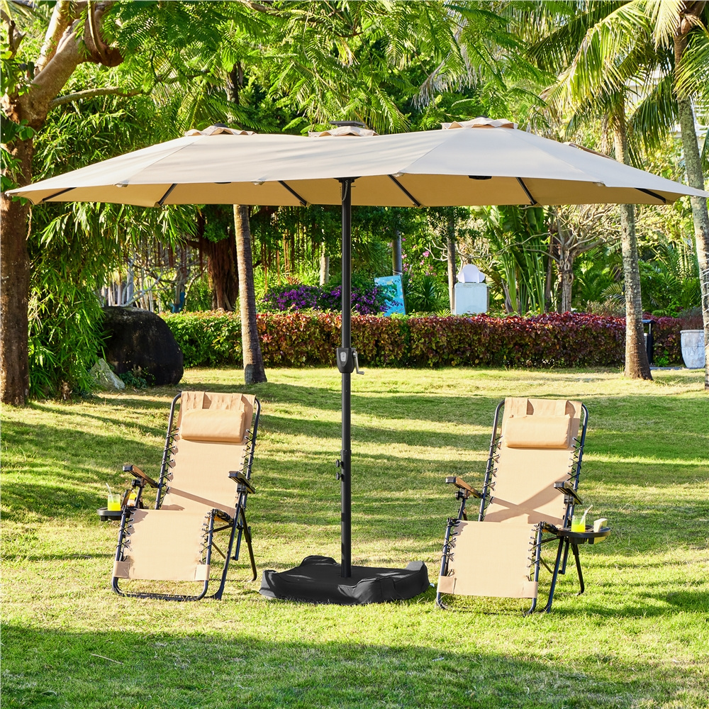 big lots triple vent patio umbrella Flash Furniture 15 ft. Elizabeth Commercial Grade Head with Crank & Easy Lift Functionality Gray Made from RipLock 350 polyester fabric in Nutmeg with reinforced grid pattern to help limit tear spread Hot Summer Savings! Upgrade your