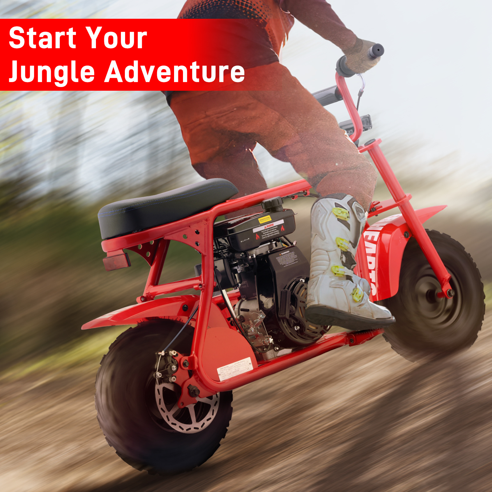 99cc youth mini dirt bike | Four-stroke gasoline-powered off-road motorcycle with a sturdy steel frame |gas-powered motocross for outdoor off-road ridingIdeal Halloween/Christmas/Birthday gift