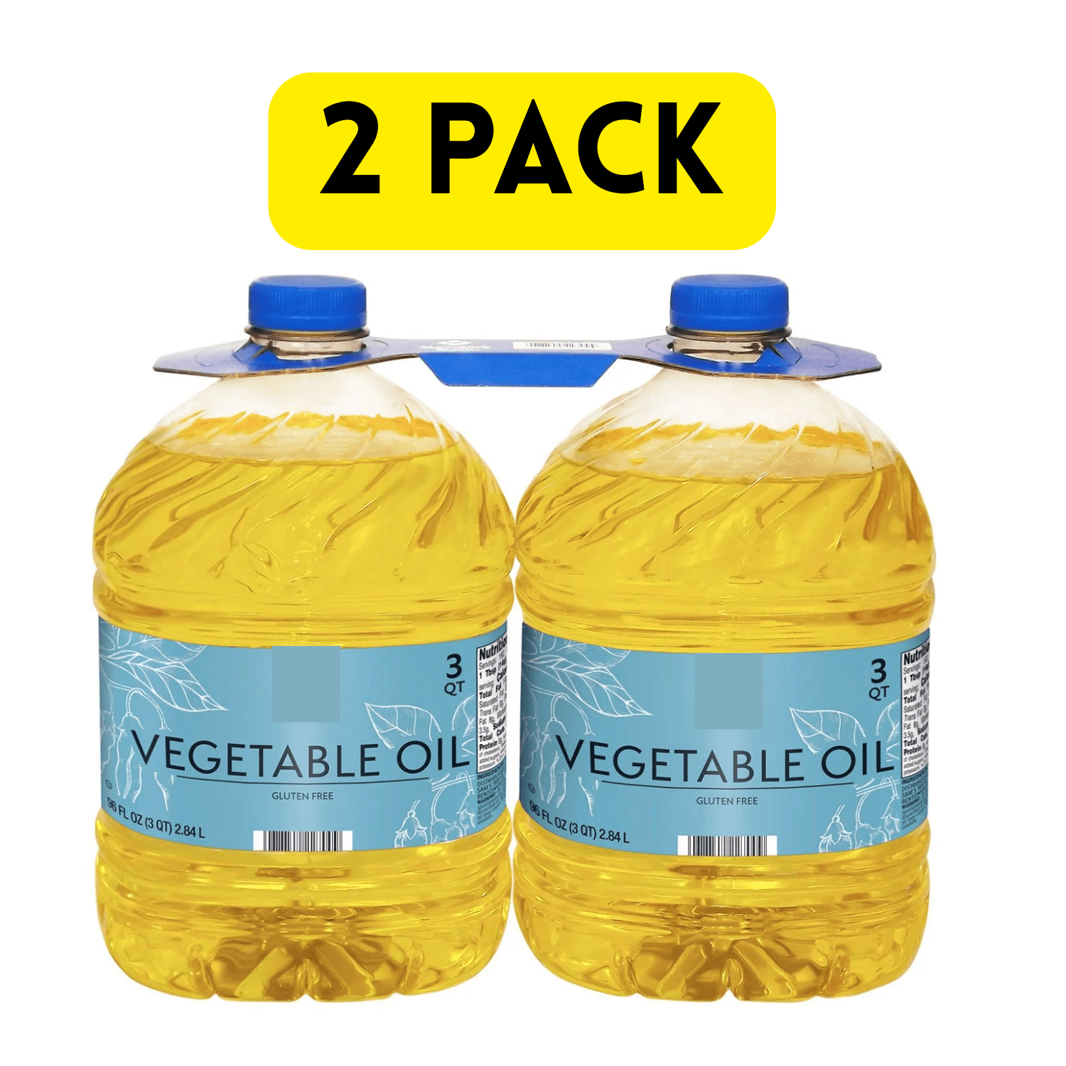 TEMU Vegetable Oil, 192 Oz â All-purpose Pure Cooking Oil For Frying, Baking, And Everyday Meal Preparation2 Pack