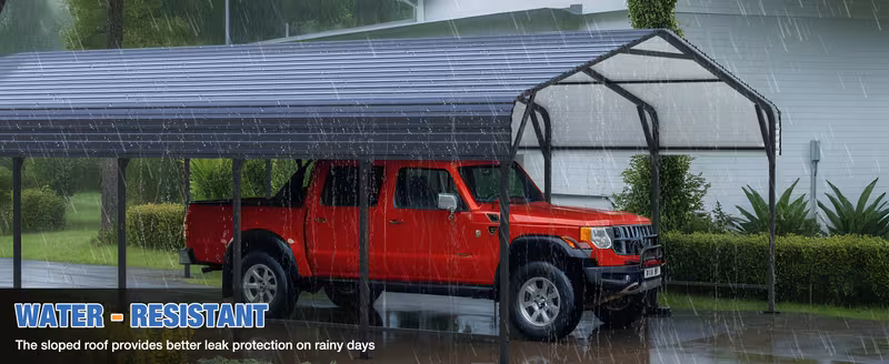 20x40ft heavy duty metal carport shelter with base garage for vehicles boats and trucks in Product details 5