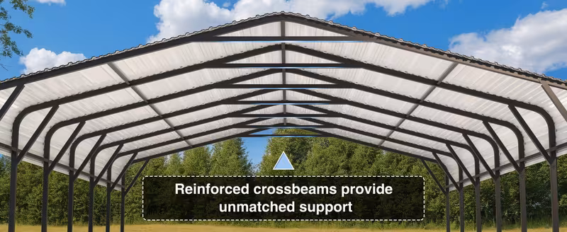 20x40ft heavy duty metal carport shelter with base garage for vehicles boats and trucks in Product details 3
