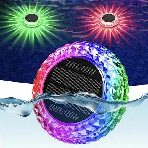 Floating Pool Lights Solar Powed,LED Pool Lights with RGB Color Changing Waterproof Solar Pood Lights for Swimming Pool at Night,Outdoor LED Pool Lights That Float for Pool,Pond,Hot tub,Garden (2PACK Floating Pool Lights Solar Powed,LED Pool Lights with RGB Color Changing Waterproof Solar Pood Lights for Swimming Pool at Night,Outdoor LED Pool Lights That Float for Pool,Pond,Hot tub,Garden (2PACK