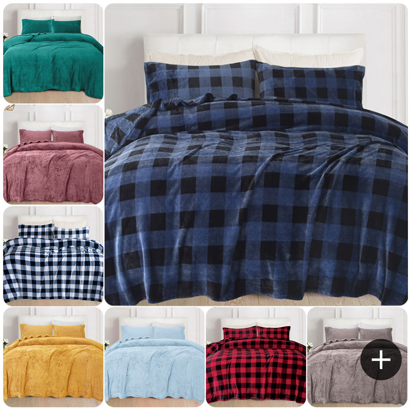 flannel bed sheets sold on Temu United States - Main Image