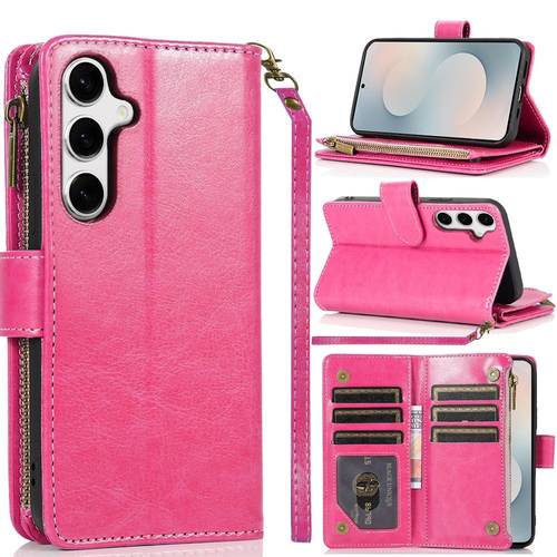 for samsung galaxy s25 fe phone case luxury wallet card id zipper money holder case cover