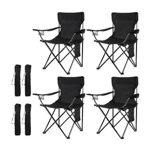 portable camping chair outdoor lawn folding chairs for adults heavy duty large foldable chairs for beach fishing tailgating outdoor cup holders carry bag