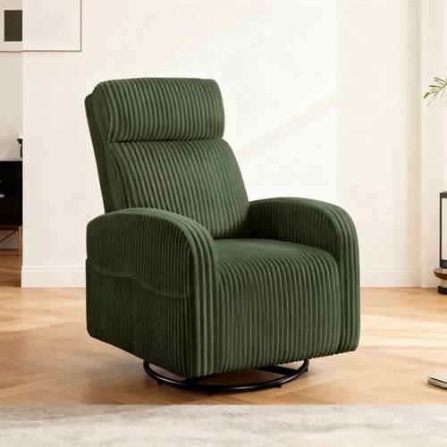 item picture corduroy swivel glider chair 360 swiveling nursing chair nursery glider rocker for nursery living room bedroom furniture beige dark green light gray