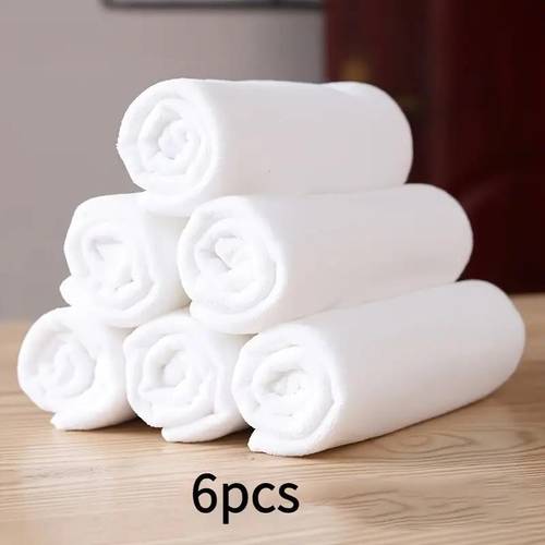 set of 6 white microfiber towels ultra absorbent low soft and durable with a kitchens gyms bathrooms spas and saunas home or commercial use hotel towels spa towels modern towel design 6 x 24