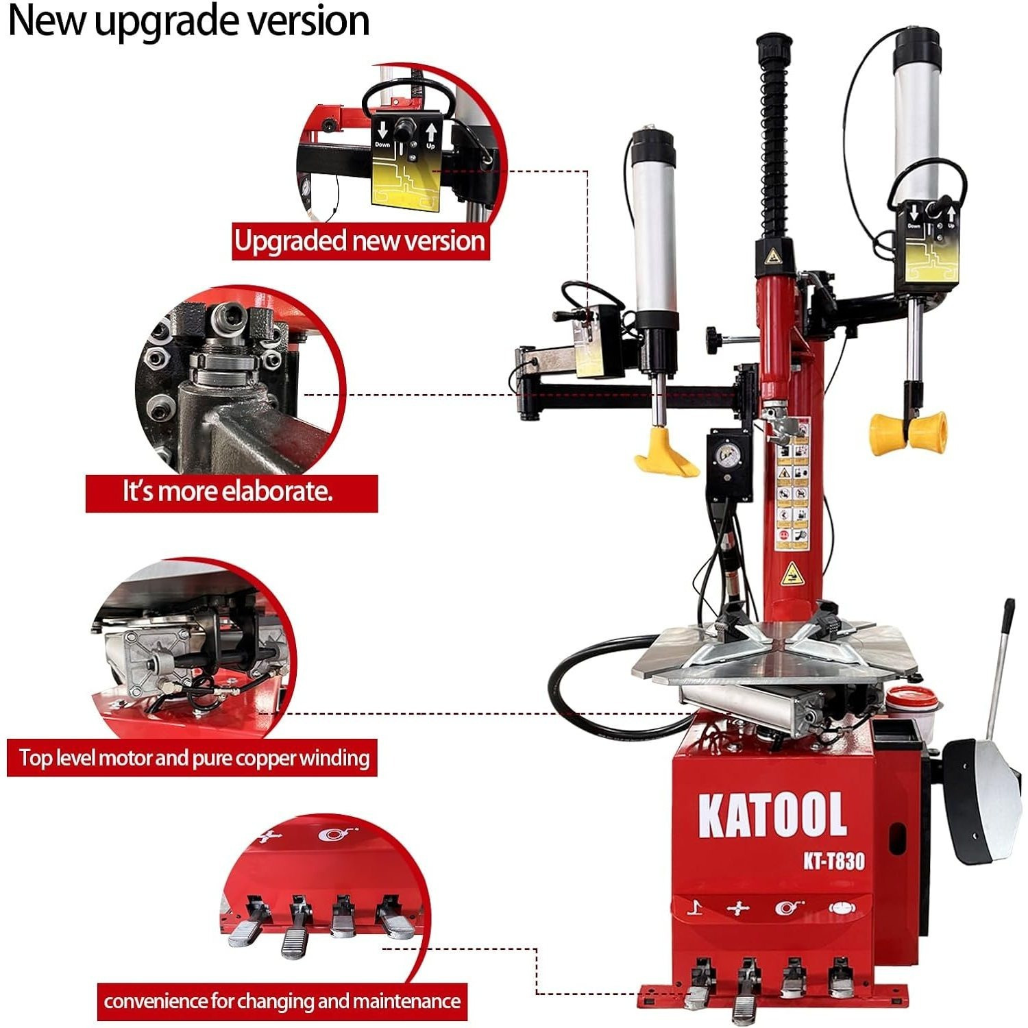 2 0  tire changer bead blaster wheel balancer machine combo kt t830  700 tire changer machine tire machine wheel   tire repair machine tire tools Product details 4