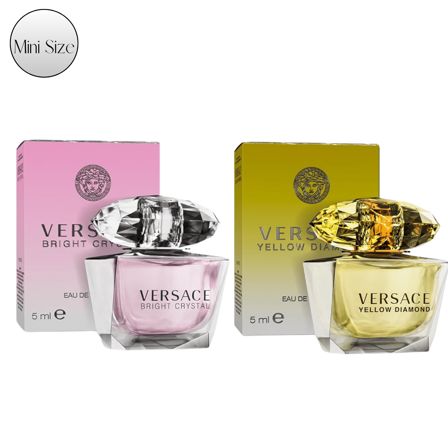 Versace Perfume Collection Gift Set For Women Mini Size 0.17 Fl. oz / 5 ml Pack of 2