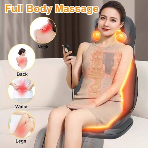 neck back waist massage cushion vibration deep tissue full body massage pad coverage for home travel foldable lightweight cushion