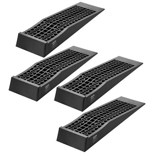 car ramps 4 pcs 20000 lbs gvw capacity 2 56 in lift height portable low profile ramps for home garage maintenance oil heavy duty for low chassis vehicle support jack