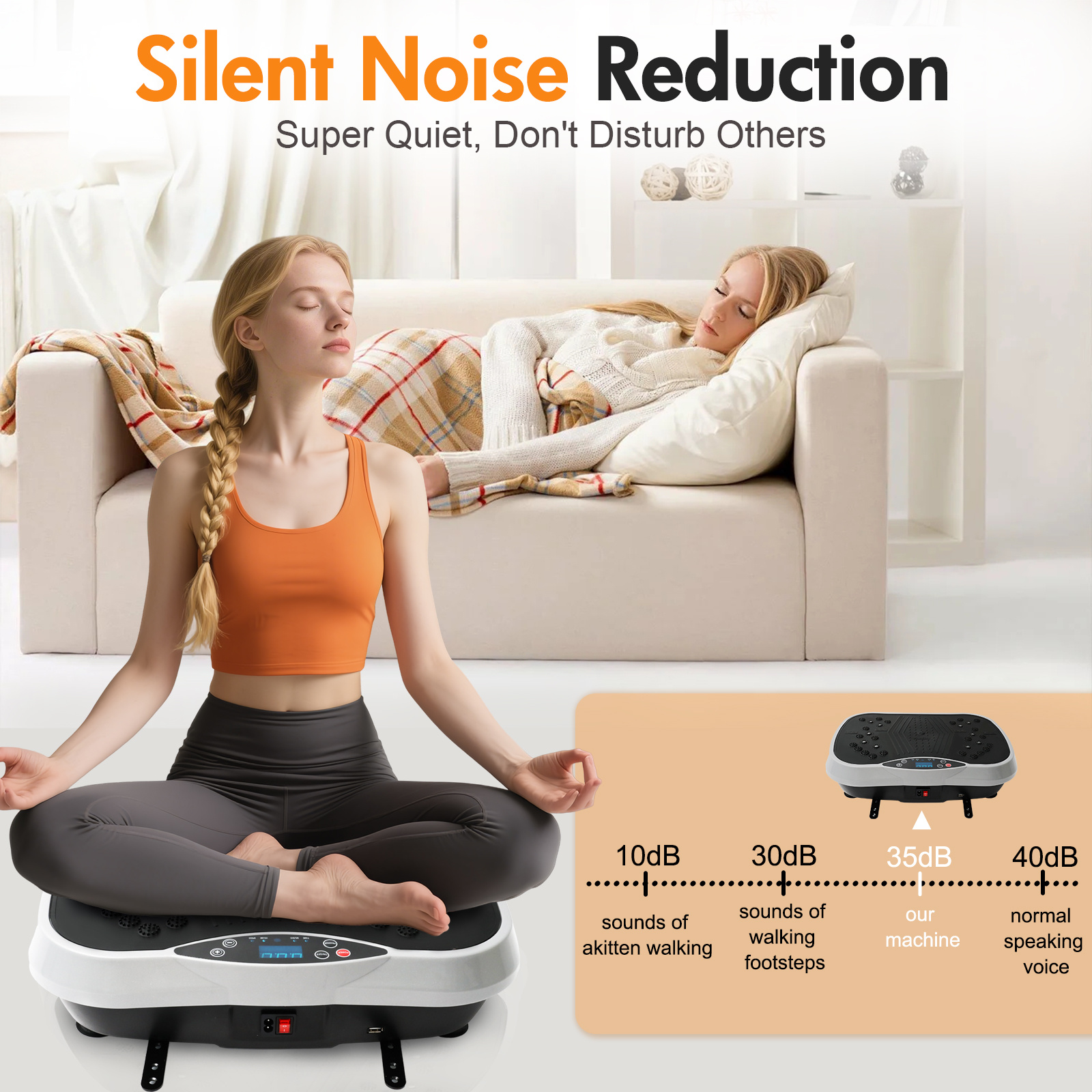 10-Speed Vibration Plate Fitness Platform Exercise Machine With 5 * bands  Vibrating * Shaking Full * Workout Vibra