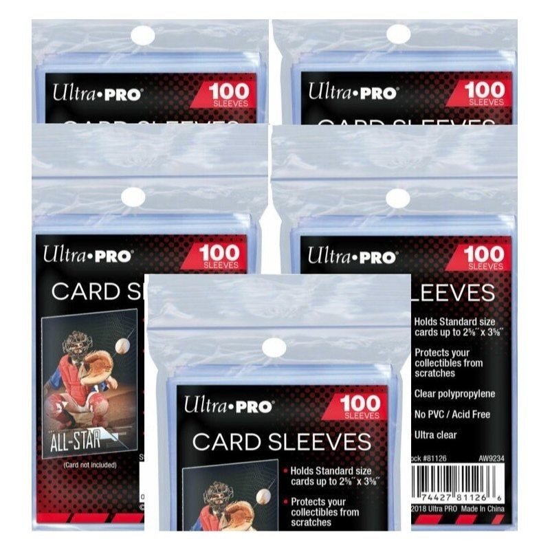 600 Count Card Sleeves Bulk 600 Count Penny Sleeves For Trading Cards -  Clear Soft Card Protectors For Baseball, MTG, Sports Cards