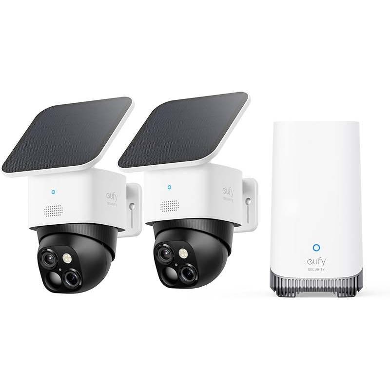 TEMU 6/4/2/1 Pack With S380, Solar Security Camera 4-cam Kit, Wireless Outdoor Camera, 360° Pan And Tilt Surveillance, No Blind Spots, 2.4 Ghz Wi-fi,