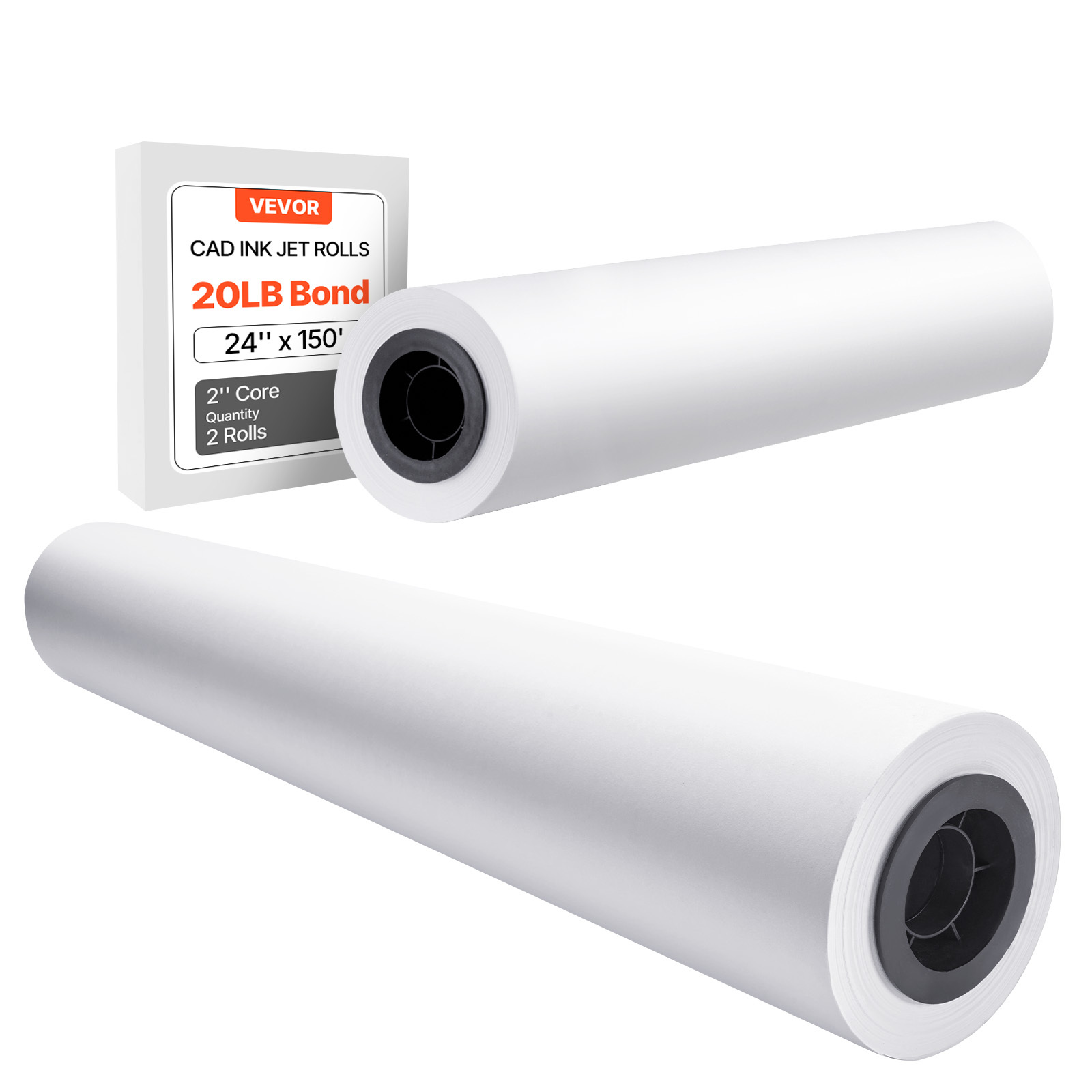   wide format paper 24   150 ft   roll 2 rolls cad   rolls with 2   20 lb   paper rolls ideal   drawings engineering plans gis maps and architectural designs