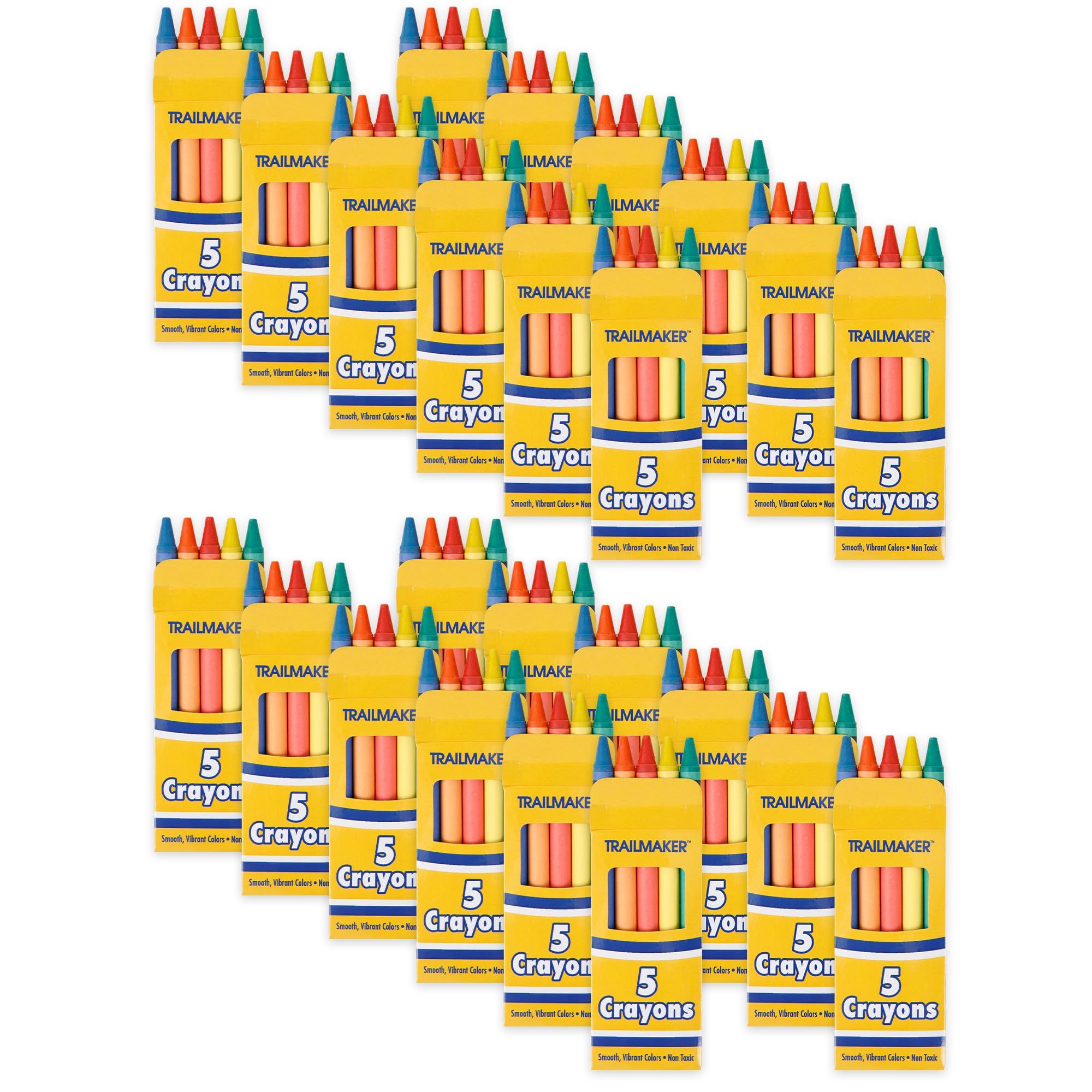 TEMU 100 Pack Of Crayons Containing 5 Crayons Per Box For Coloring - 500 Count Crayons Total