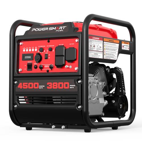 4500w portable generator co alarm lightweight quiet gas generator w 12v usb ports charge phones tools camping