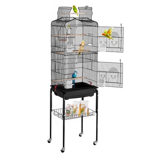 bird flight cage l18 w14 h39inch l18 w14 h62inch hanging rolling metal parakeet cage for cockatiels parrot