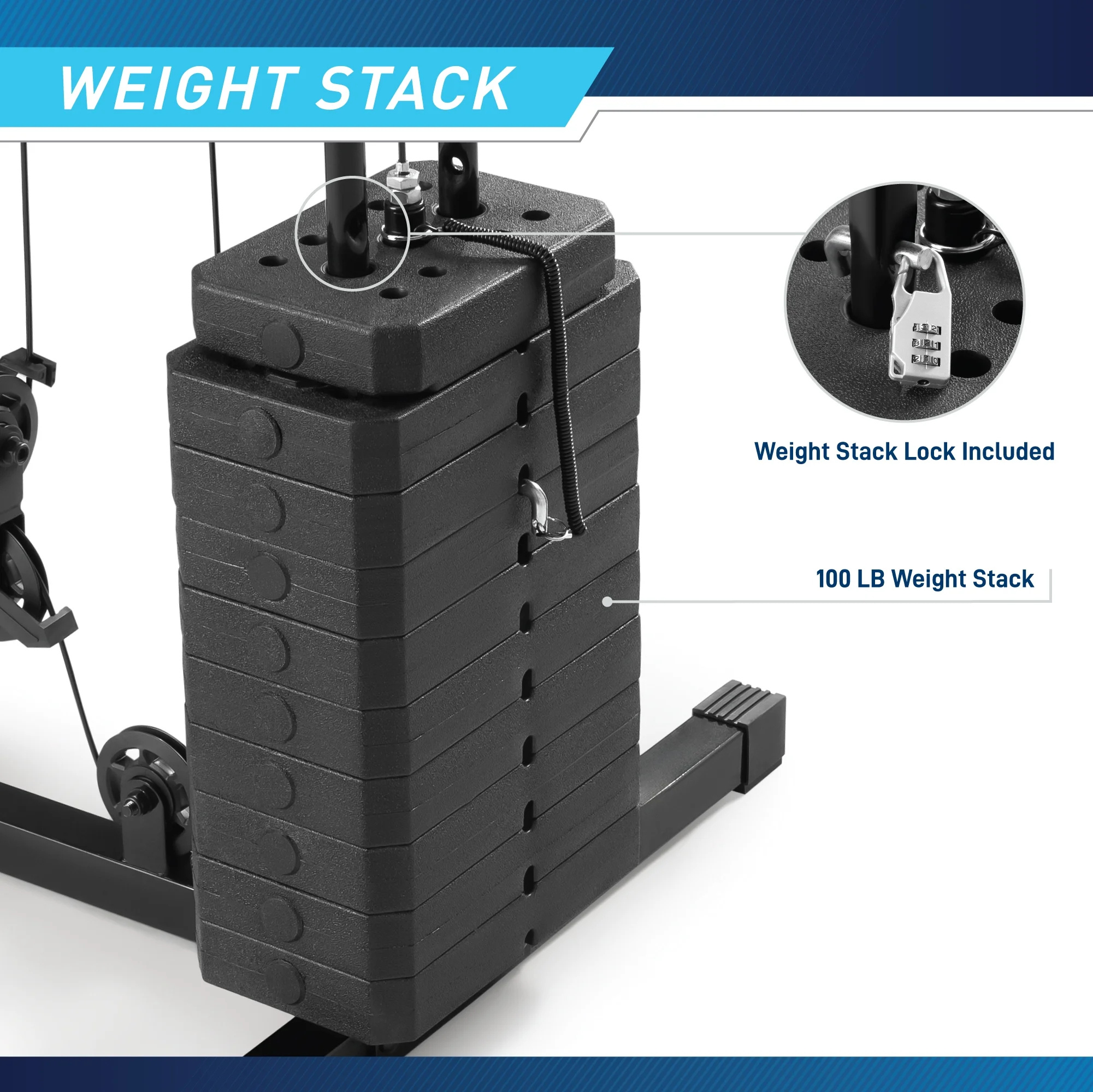 100 lbs Stack Home Gym