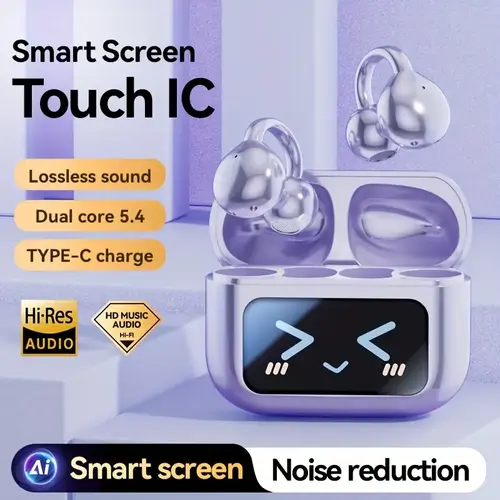flash sale 2025 clip on earbuds audio visual touchscreen wireless 6 0 tech all in one for music calls connect low power