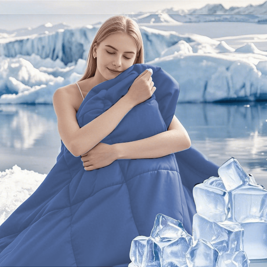 TEMU Cooling Blanket -summer Quilt With A Cool Feeling- Lightweight, Breathable & Skin-friendly For Hot Sleepers, Solid Color, , Machine Washable