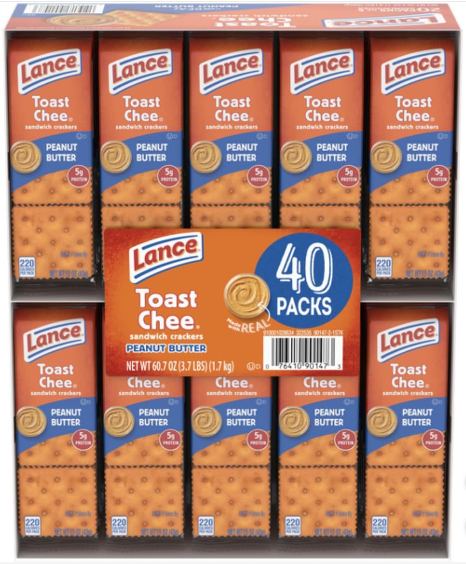 lance   peanut butter mini sandwich crackers 40-pack, great for afternoon snack and school or office snack details 0