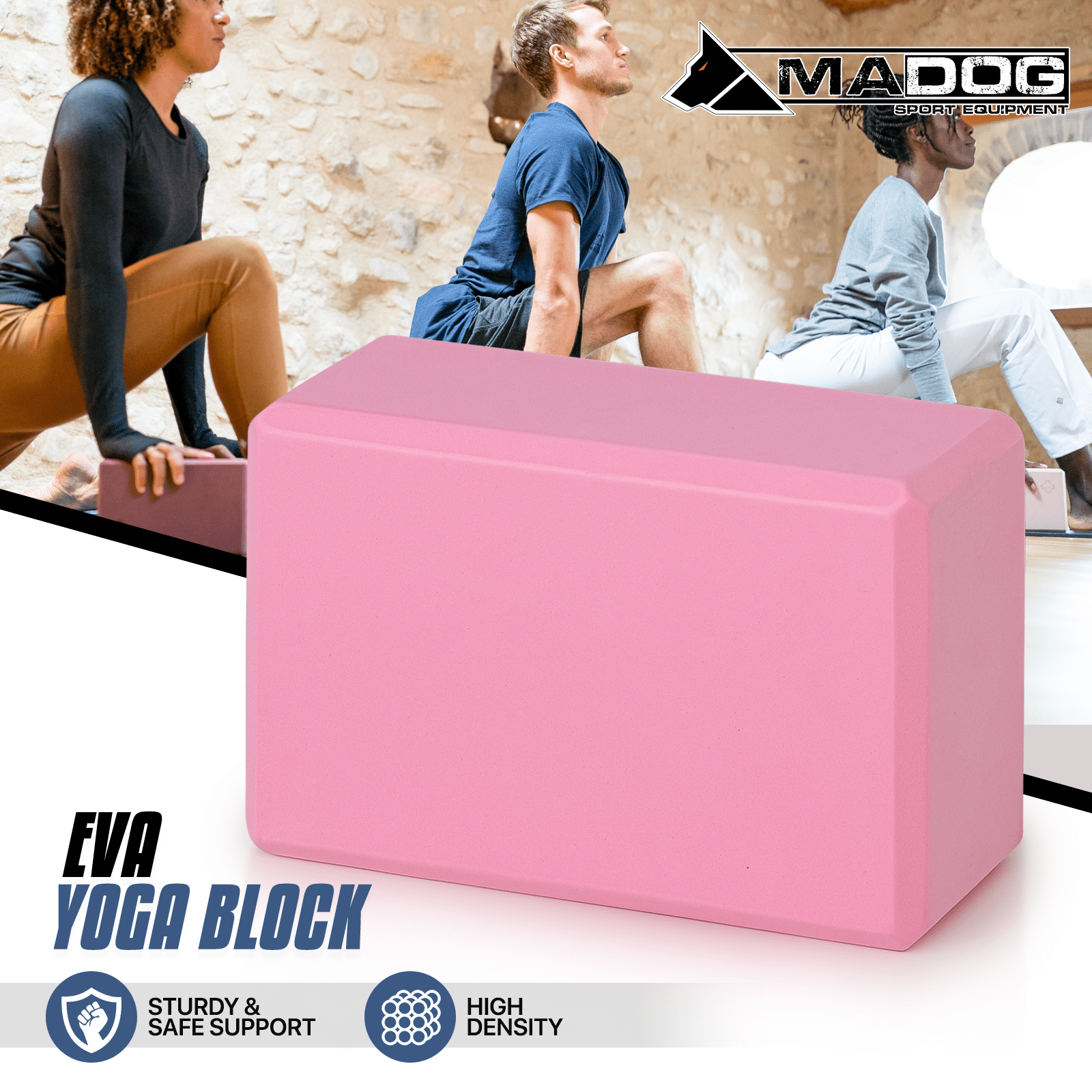   yoga blocks non slip high density eva foam yoga brick   surface yoga equipment for stability strength training