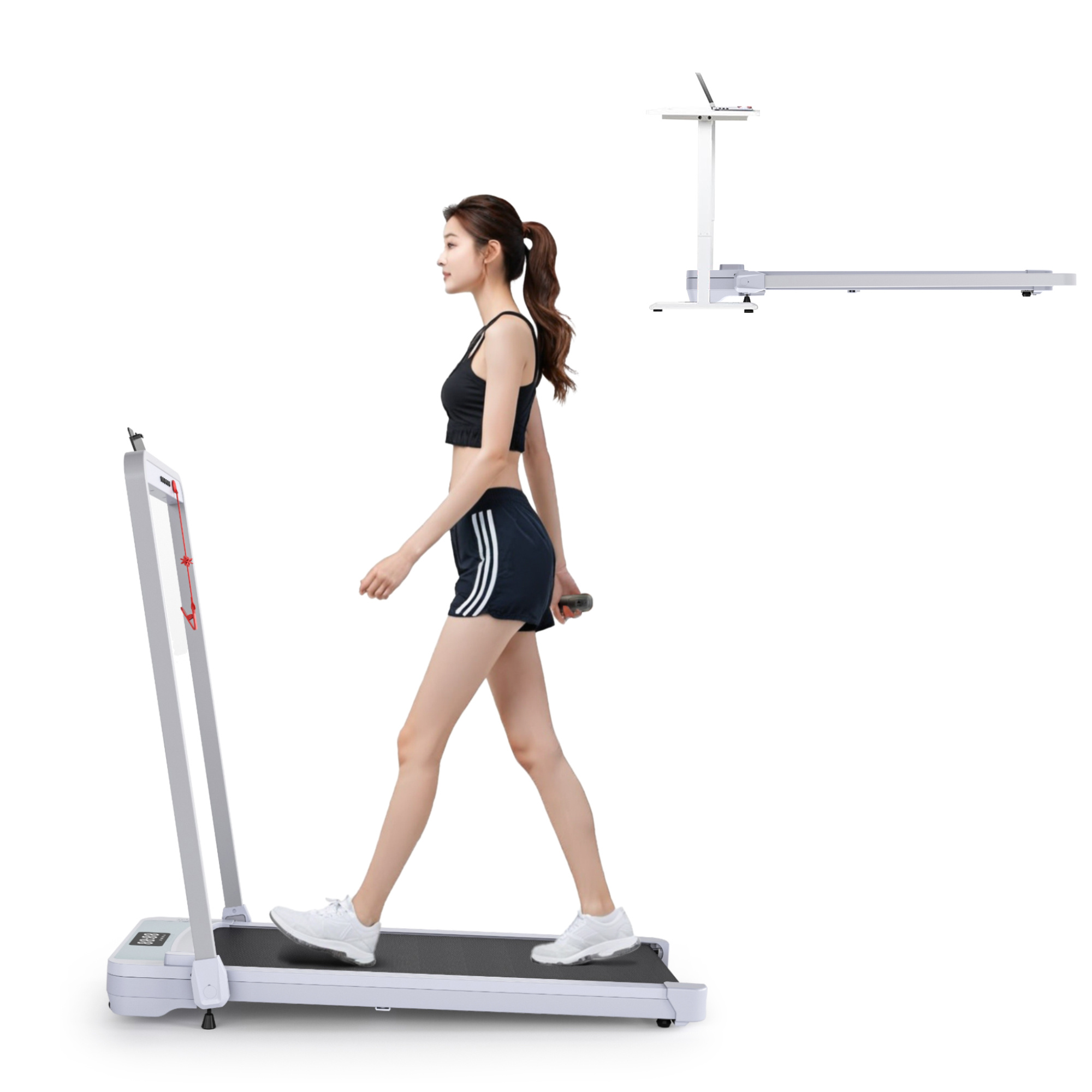 Treadmills, Treadmill Under Desk Walking Pad,2 in 1 Folding Treadmill for Home/Office with Remote Control and APP,Large Screen