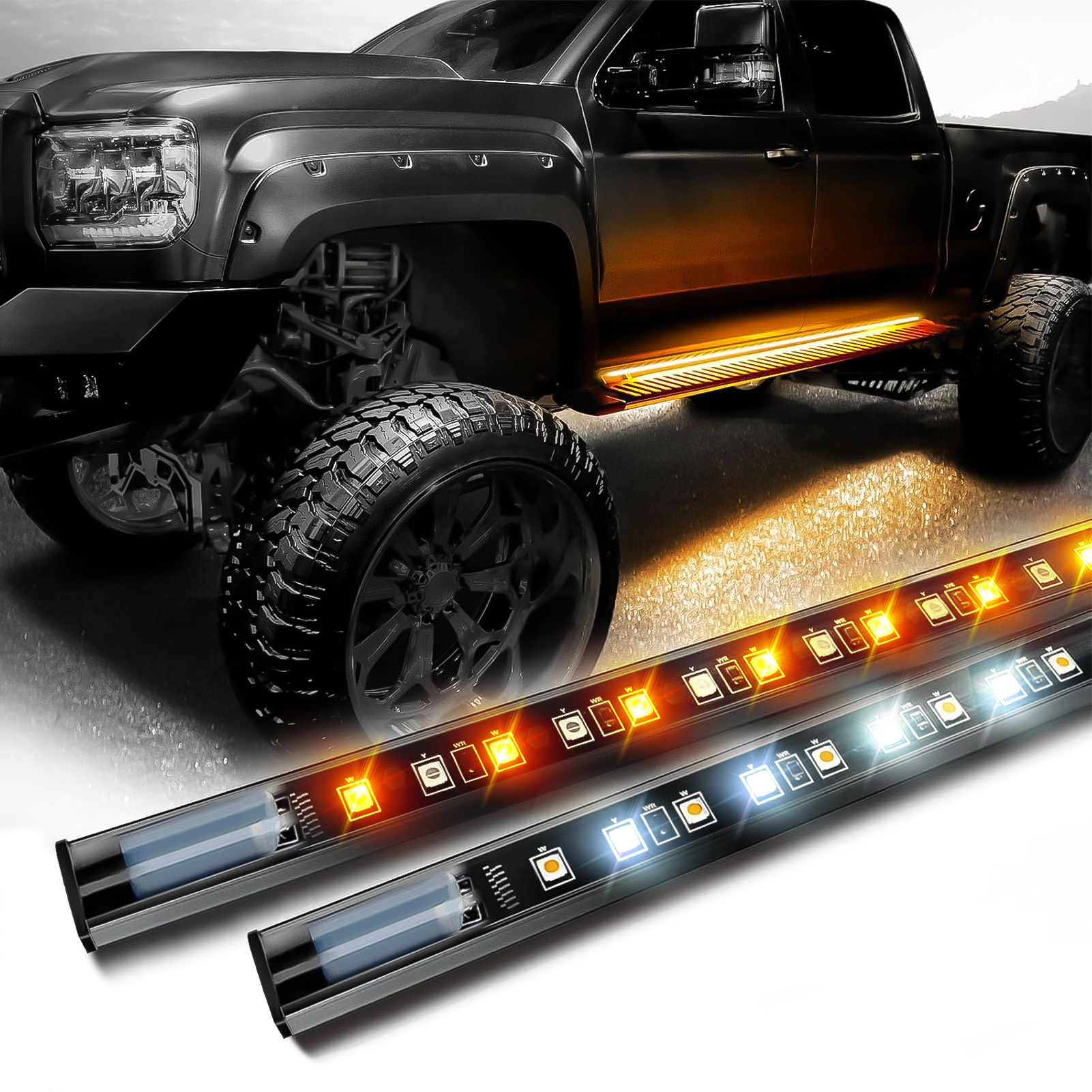 TEMU 2pcs Led Pickup Truck Pedal Light, 71 Inch Truck Lights Strip，led Light Decorative Light Strips, High-brightness Neon Light Parts For Off-road