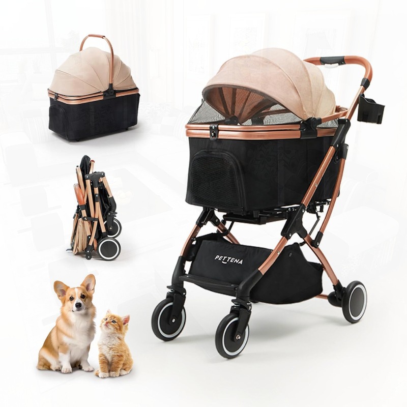 mila& dog stroller for medium small dogs and pets, lightweigh