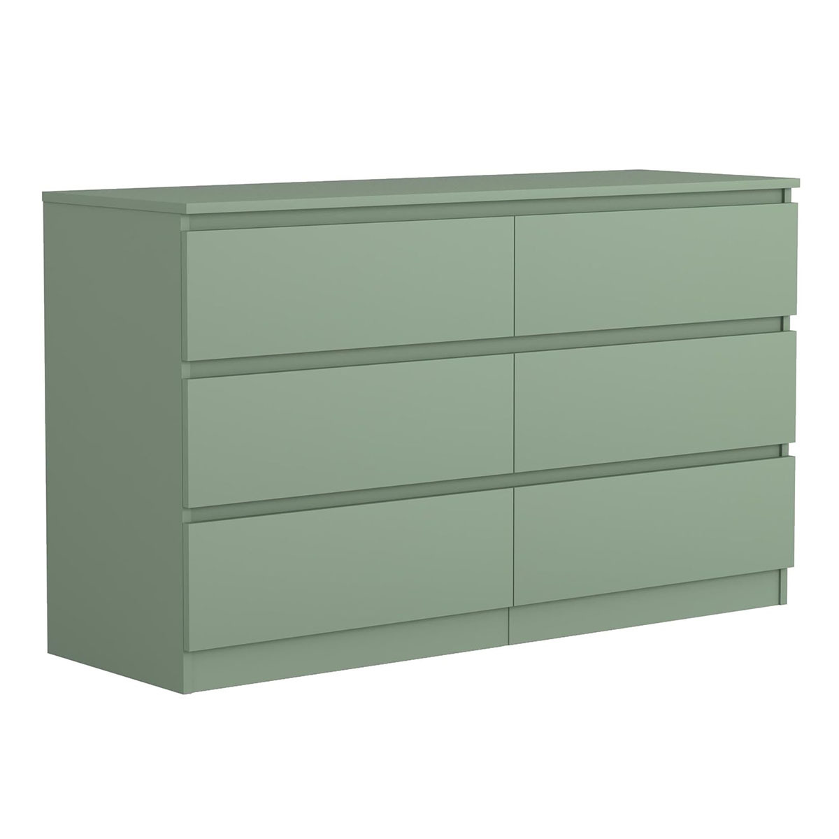 slim fit dress slacks Henley Scalloped Edge 6 Drawer Wide Dresser, Sage Green main image 0
