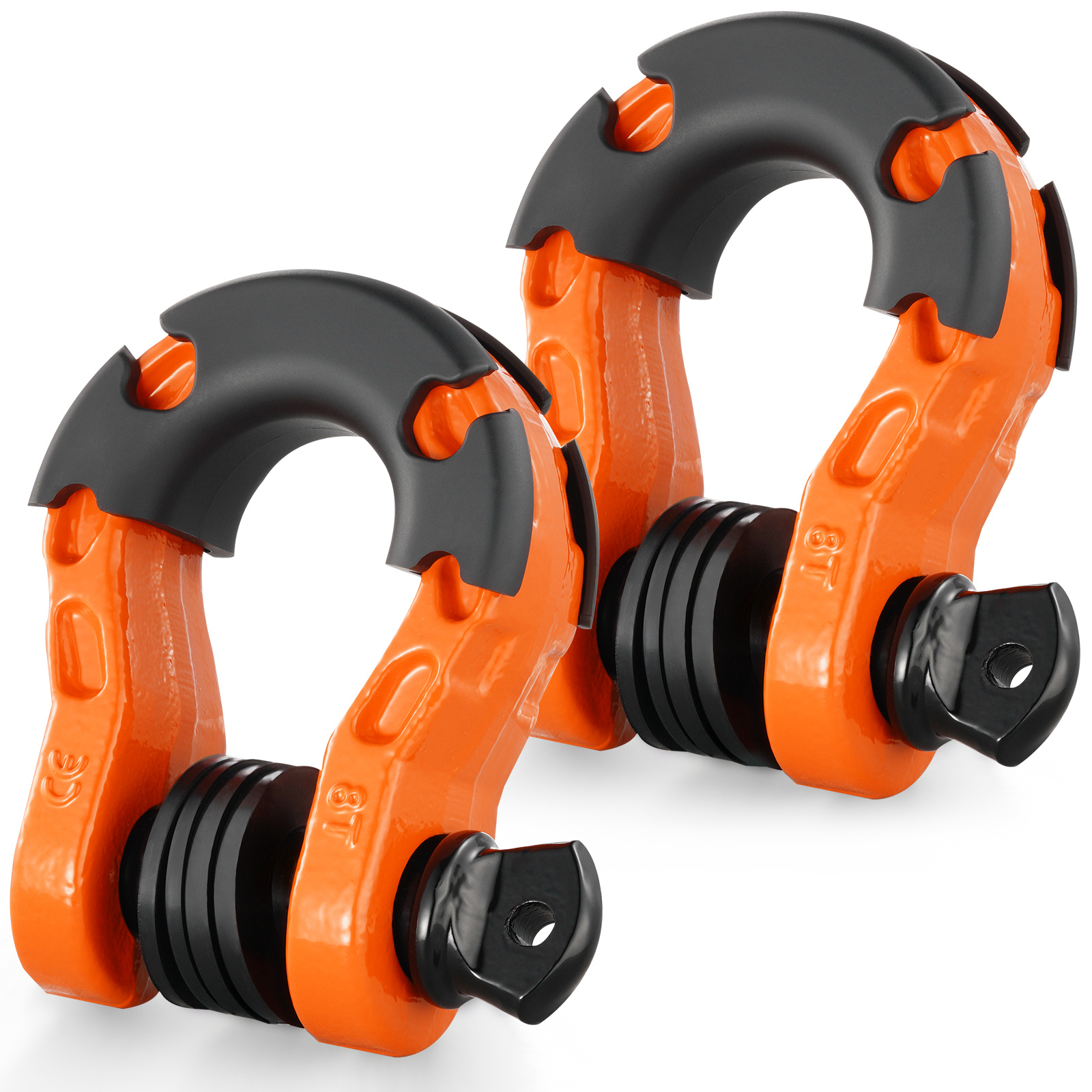 TEMU Vevor 3/4" D-ring Shackle, 2 Pack Alloy Steel Shackles 66139 Lbs (30 Ton) Break Strength With 7/8" , Isolators & Washers, Heavy Duty Off Road
