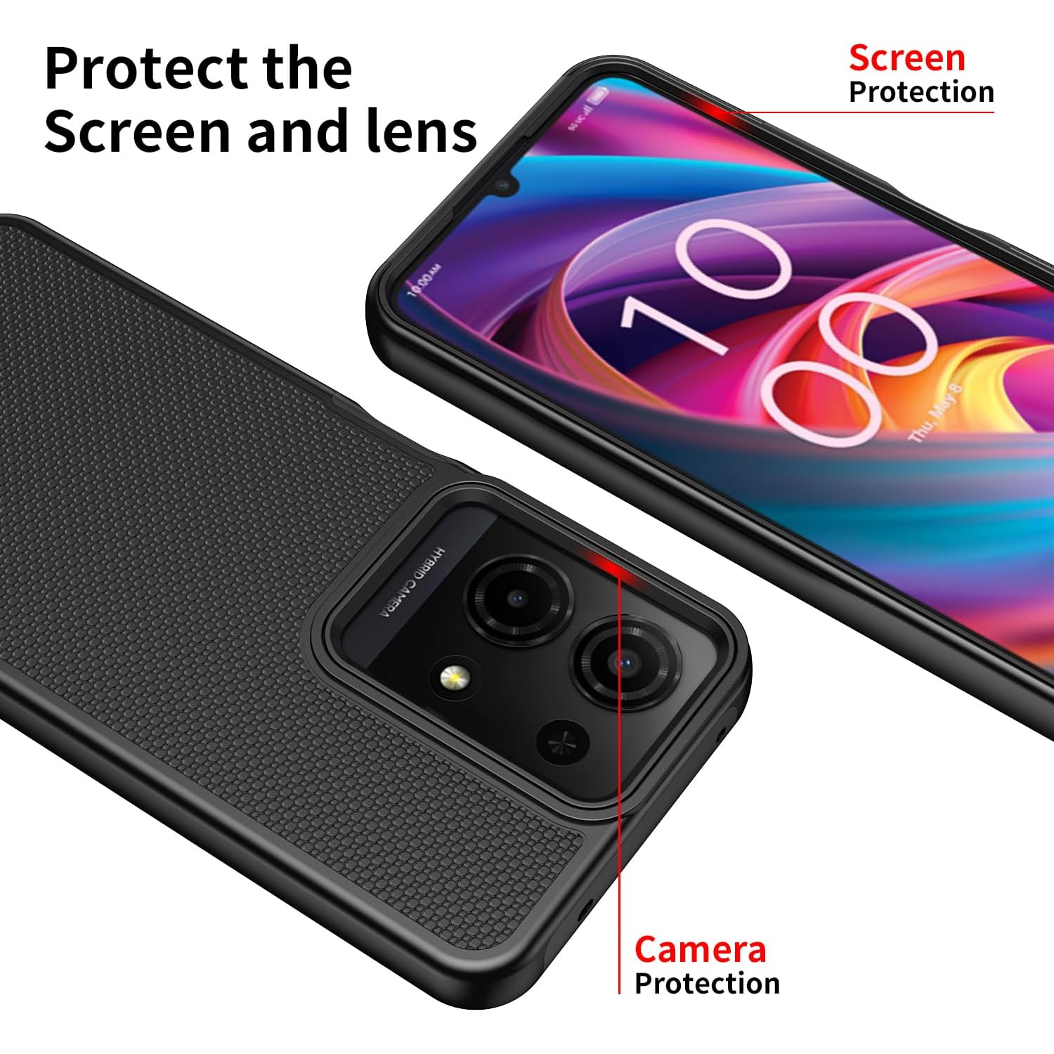 tcl k32 5g phone case dual layer heavy duty shockproof - Temu