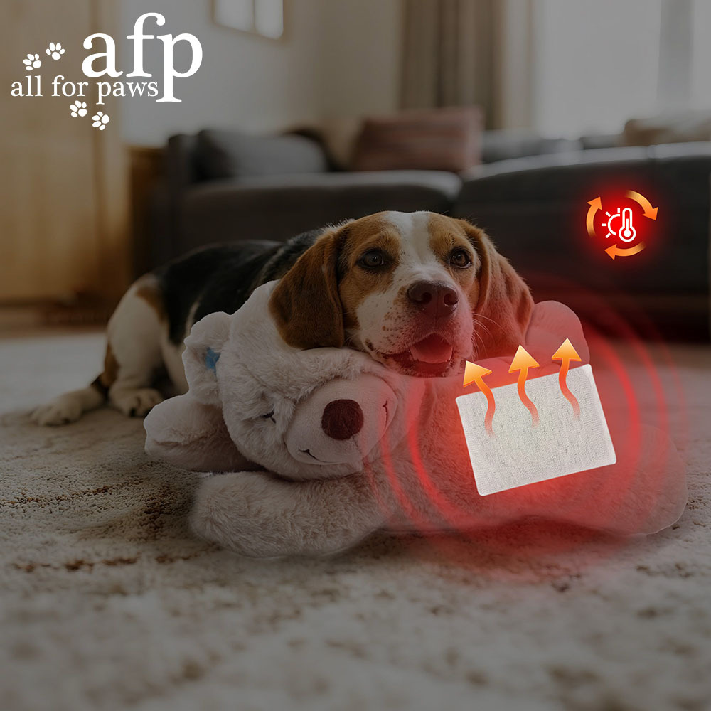 TEMU Warm Plush Toy For Pet Dog Bear Pillow For Puppy Crate For Anxiety Relief And Calming Aid