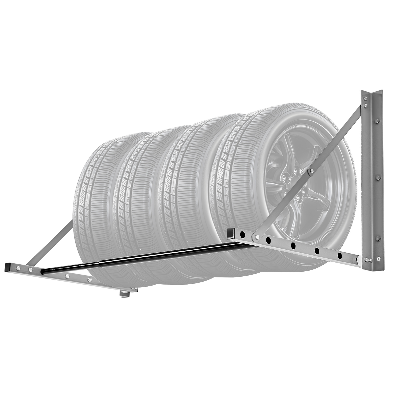 TEMU Vevor Wall Mounted Folding 32"- 48" Adjustable Storage Rack For Garage