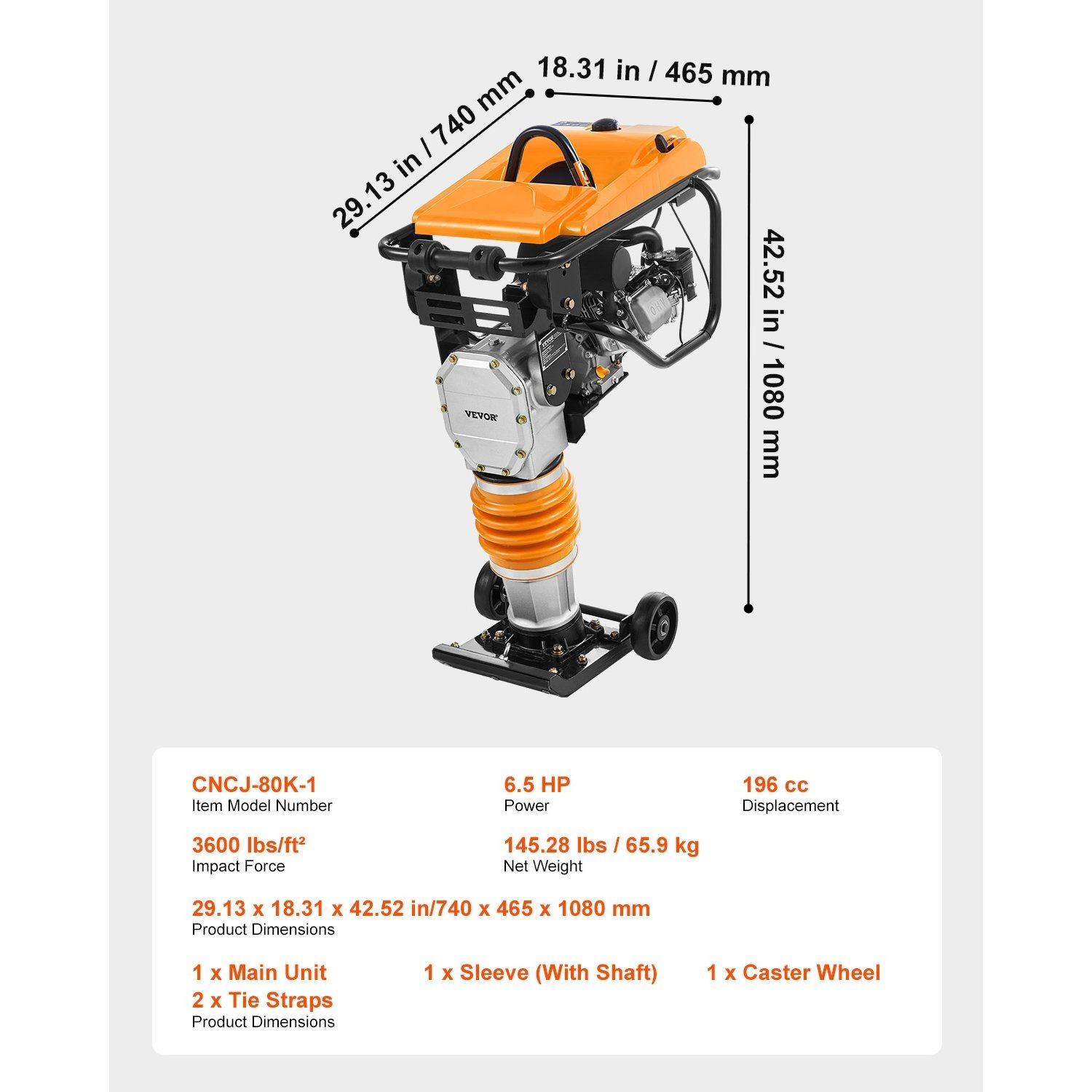 6 5   196 cc     vibratory rammer tamper   Product details 7