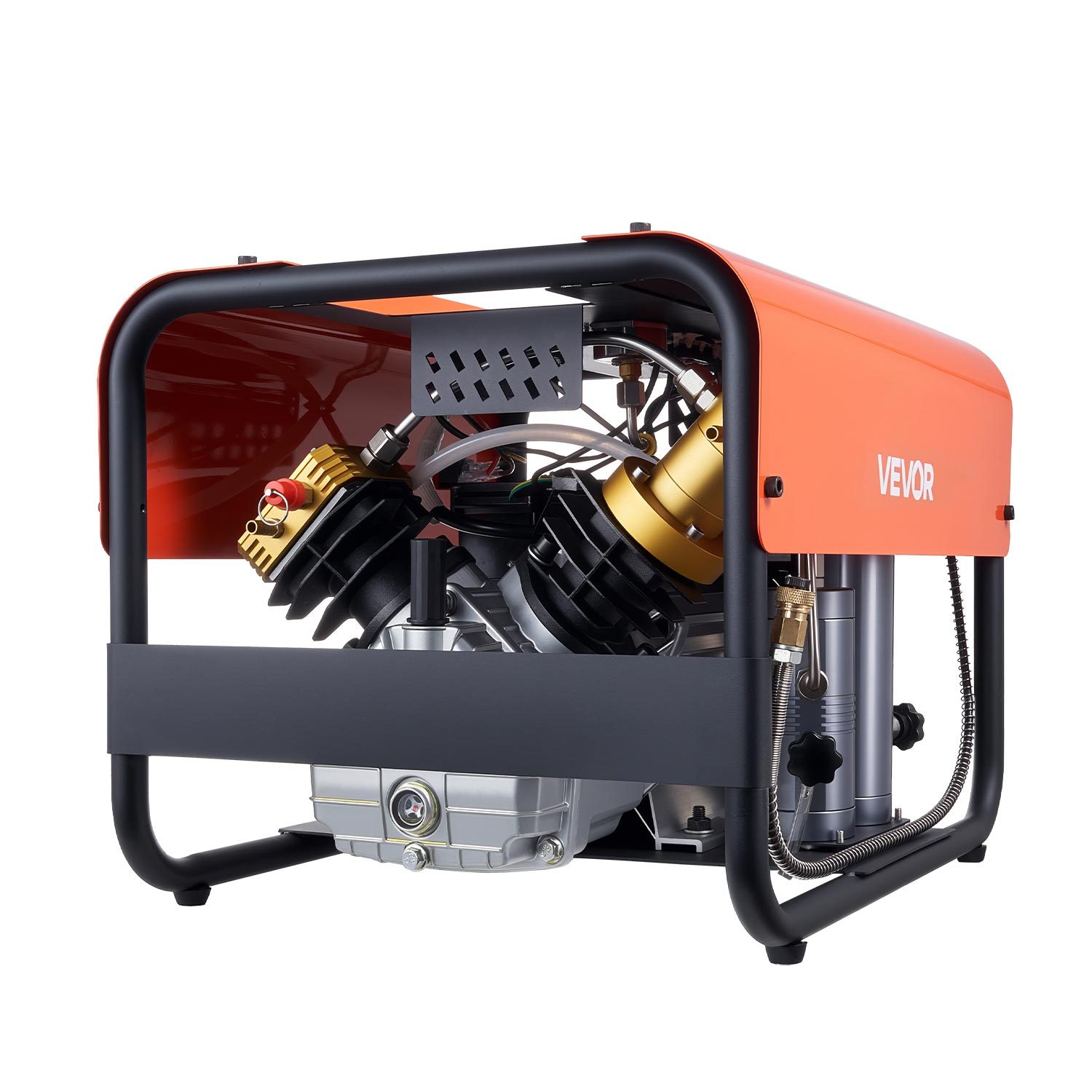 pcp air compressor 4500psi 30mpa 2 cylinder   diving tank compressor external water cooling internal water cooling Product details 1