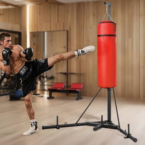 heavy duty punching bag frame boxing fitness stand steel adjustable height