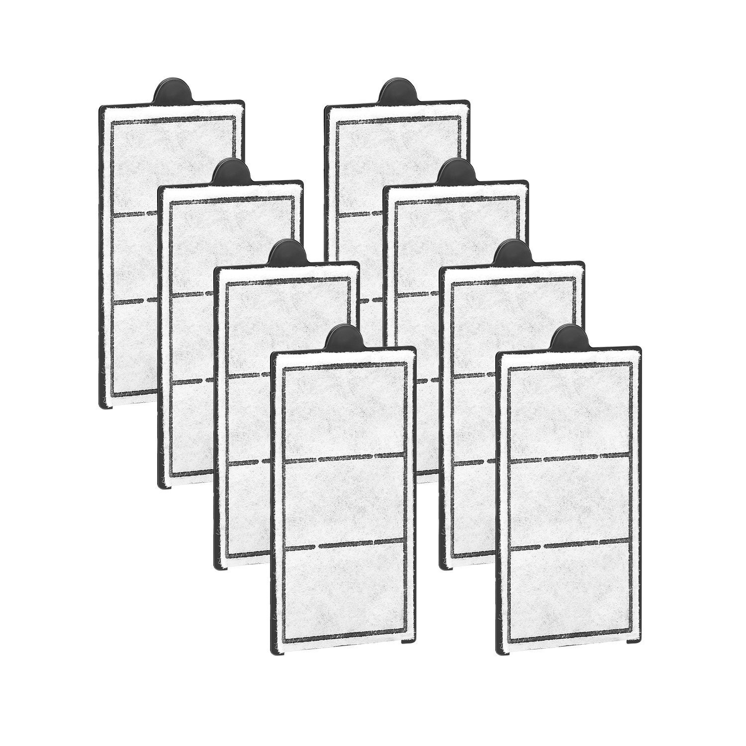 8 Pcs Aquarium Filter Cotton Replacement For 2.5/3.5gal Mn-200 Mn-280