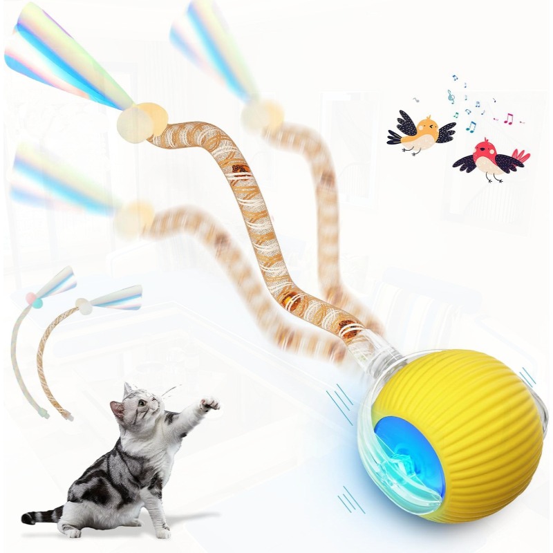pcs cat toys for bored indoor cats, cat bat wings, usb