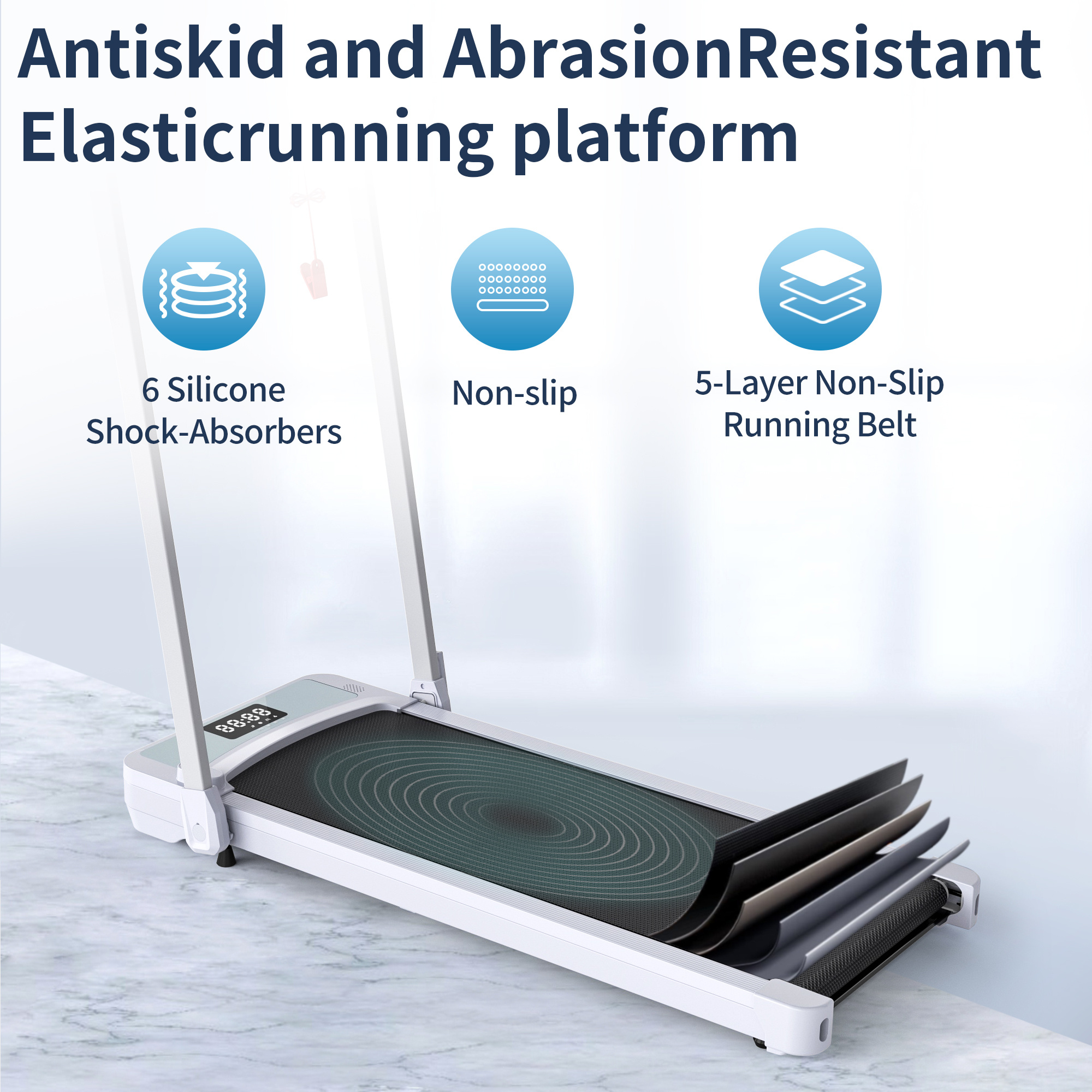 Treadmills, 3 in 1 Portable Treadmill and Walking Pad, with Incline for Home/Office, Remote Control and LED Display